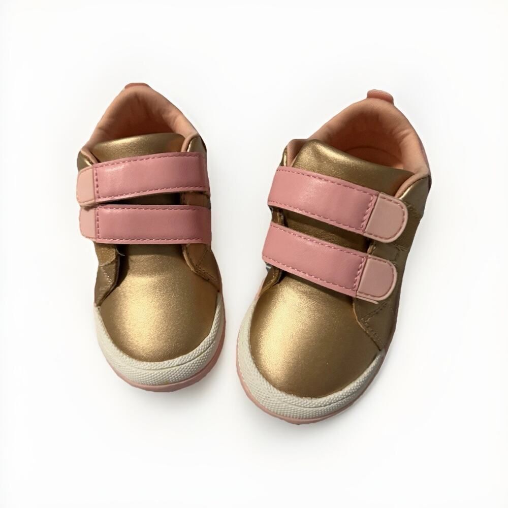 New W Box Tucker + Tate Holden Rose Gold Pink Kids Sneakers Hook & Loop 10M shoe